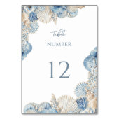 Numéro De Table Elegant Seashell Border Wedding (Par défaut)