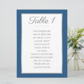 NUMÉRO DE TABLE ÉLÉGANT Siège Graphique gris bleu (Debout devant)