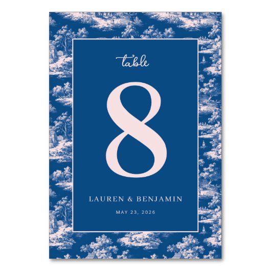 Numéro De Table Elegant Table Number 8 Invitation (Par défaut)