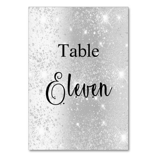 Numéro De Table Elégant tableau calligraphie parties scintillant a (Dos)