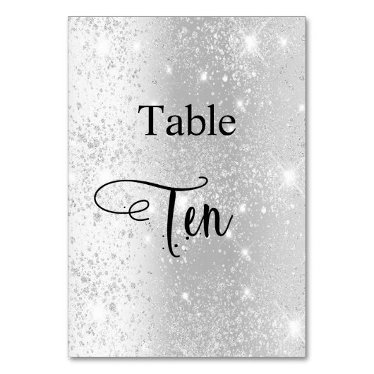 Numéro De Table Elégant tableau de calligraphie parties scintillan (Dos)