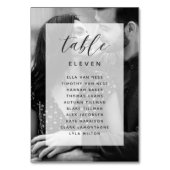 Numéro De Table Élégant tableau de sièges photo Mariage noir et bl (Par défaut)