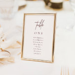 Numéro De Table Élégant tableau minimaliste de sièges Mariages<br><div class="desc">Aidez vos invités à trouver leur chemin avec ces cartes de numéro de table. Utilisez ces cartes miniatures de table au lieu de votre tableau de sièges général en les attachant sur une planche en bois, un miroir ou une autre surface pour correspondre à votre style mariage. Le design présente...</div>