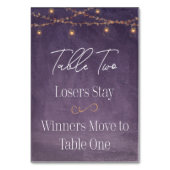 Numéro De Table Elégant tea rustique Lumières Bunco violet Table D (Par défaut)