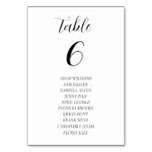 Numéro De Table Elégant thème Mariage noir et blanc (Dos)
