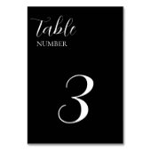 Numéro De Table Elégant thème Mariage noir et blanc (Par défaut)