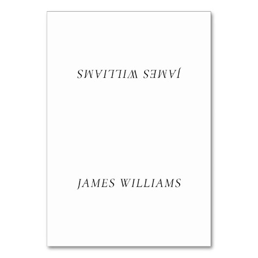 Numéro De Table Elegant Timeless White Place Setting Cards (Par défaut)