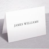 Numéro De Table Elegant Timeless White Place Setting Cards