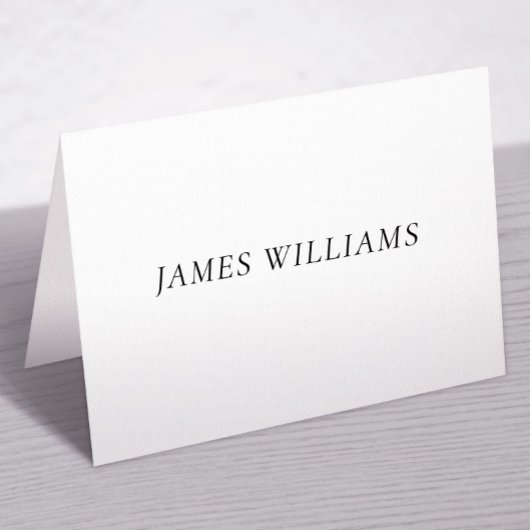 Numéro De Table Elegant Timeless White Place Setting Cards