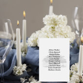 Numéro De Table Elegant Tree Sketch Wedding Table Number Card