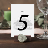Numéro De Table Elegant Tree Sketch Wedding Table Number Card