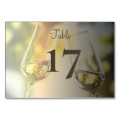 Numéro De Table Elégant verre de champagne Réception de mariage (Dos)