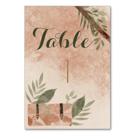 Numéro De Table Élégant voyageur botanique (Par défaut)