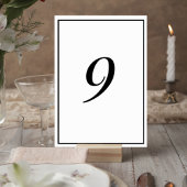 Numéro De Table Elegant Wedding Table Number Card