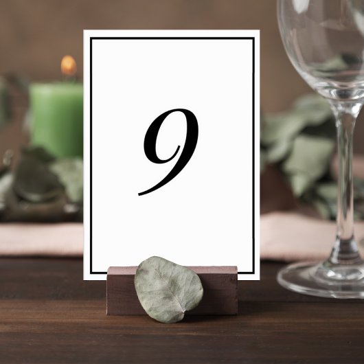 Numéro De Table Elegant Wedding Table Number Card