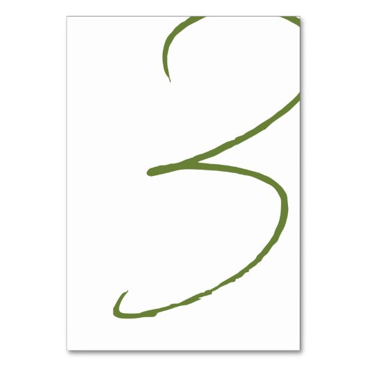 Numéro De Table Elegant Wedding Table Number Card (Par défaut)