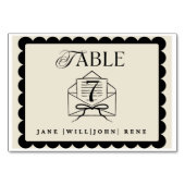 Numéro De Table Elegant Wedding Table Number Card – Custom (Dos)