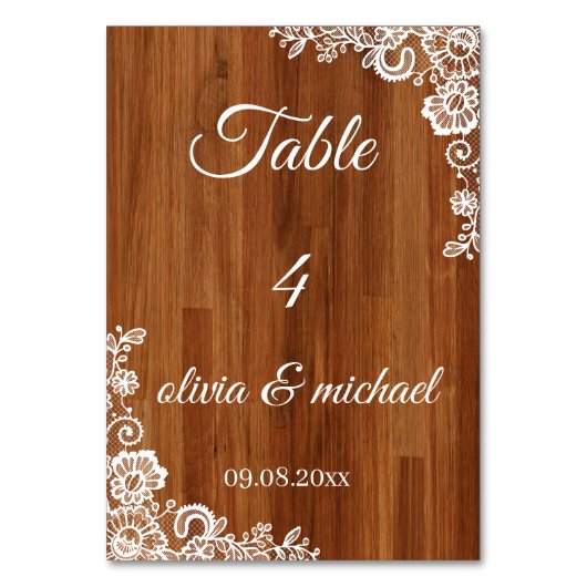Numéro De Table “Elegant Wedding Table Numbers – Personalized Set (Par défaut)
