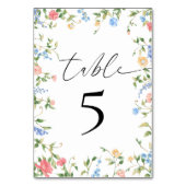 Numéro De Table Elegant Wildflower Wedding Reception (Par défaut)