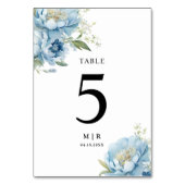 Numéro De Table Elégante aquarelle bleu foncé (Par défaut)