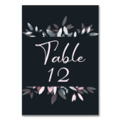 Numéro De Table Elégante aquarelle de la marine rose Floral (Dos)