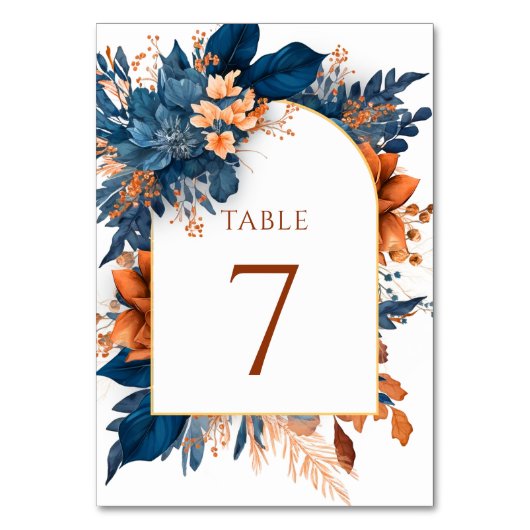 Numéro De Table Elégante aquarelle moderne jardin mariage (Dos)