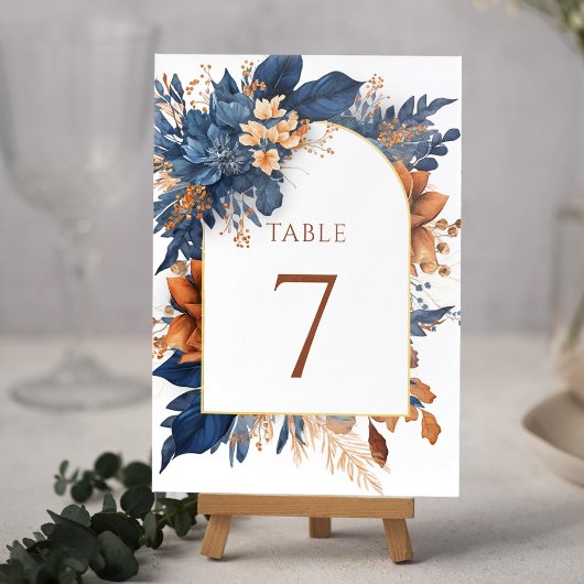 Numéro De Table Elégante aquarelle moderne jardin mariage