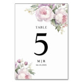 Numéro De Table Elégante aquarelle violette foncée (Par défaut)