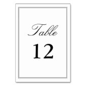 Numéro De Table Élégante Calligraphie de Mariage Script Classique (Par défaut)
