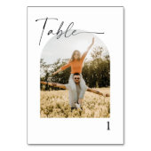 Numéro De Table Élégante calligraphie Mariage photo Numéros de tab (Par défaut)