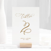 Numéro De Table Élégante calligraphie moderne Tableau 2 Mariage