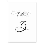 Numéro De Table Élégante calligraphie moderne Tableau 3 Mariage (Par défaut)