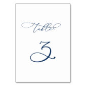Numéro De Table Élégante calligraphie moderne Tableau 3 Mariage (Dos)