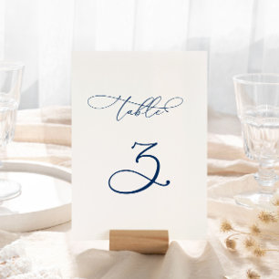Numéro De Table Élégante calligraphie moderne Tableau 3 Mariage