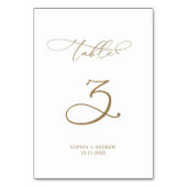 Numéro De Table Élégante calligraphie moderne Tableau 3 Mariage (Par défaut)
