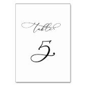Numéro De Table Élégante calligraphie moderne Tableau 5 Mariage (Par défaut)