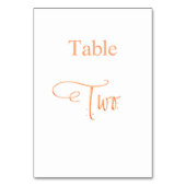 Numéro De Table Élégante calligraphie or rose table deux 2 (Dos)