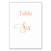 Numéro De Table Élégante calligraphie or rose table six 6 (Par défaut)