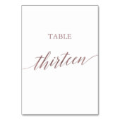 Numéro De Table Élégante calligraphie or Rose Table Treize (Par défaut)