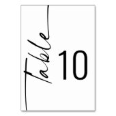 Numéro De Table Élégante calligraphie pivotante Mariage noir blanc (Par défaut)