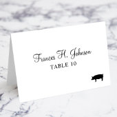 Numéro De Table Élégante calligraphie Pork Meal Choice Place Cards