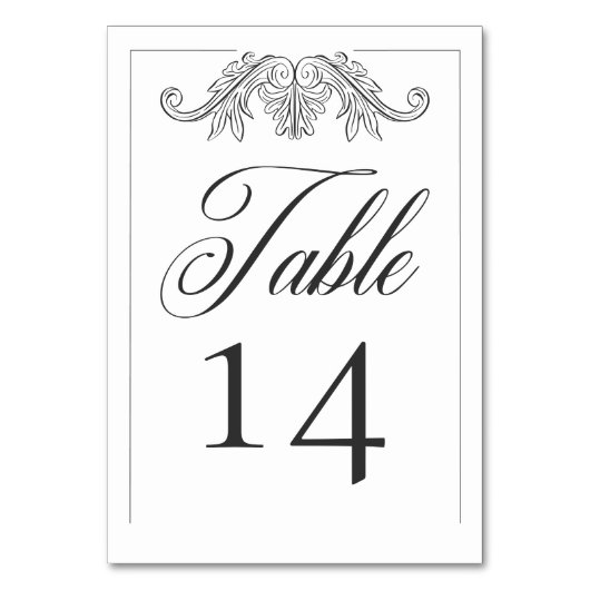 Numéro De Table Élégante Chinoiserie noire Mariage Bird Crest (Par défaut)