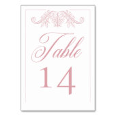 Numéro De Table Élégante Chinoiserie rose Mariage de crête d'oisea (Par défaut)