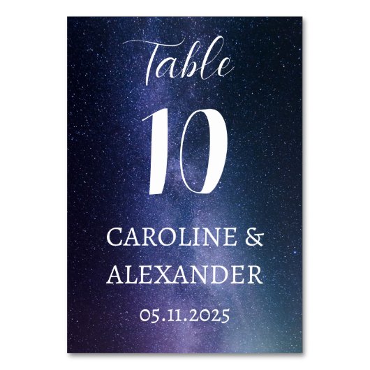 Numéro De Table Elégante Constellation de nuit étoilée Galaxie mod (Par défaut)