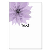Numéro De Table Élégante fleur lilas (Dos)