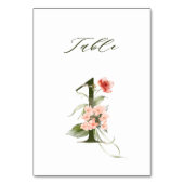 Numéro De Table Élégante florale botanique numéro 1, (Par défaut)