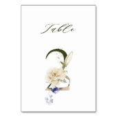 Numéro De Table Élégante florale botanique numéro 2, (Dos)