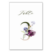 Numéro De Table Élégante florale botanique numéro 3, (Par défaut)