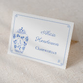 Numéro De Table Elégante Lady Monogram Ginger Jar Place Card