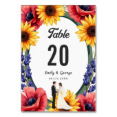 Numéro De Table Élégante mariée et Mariage floral d'été (Par défaut)